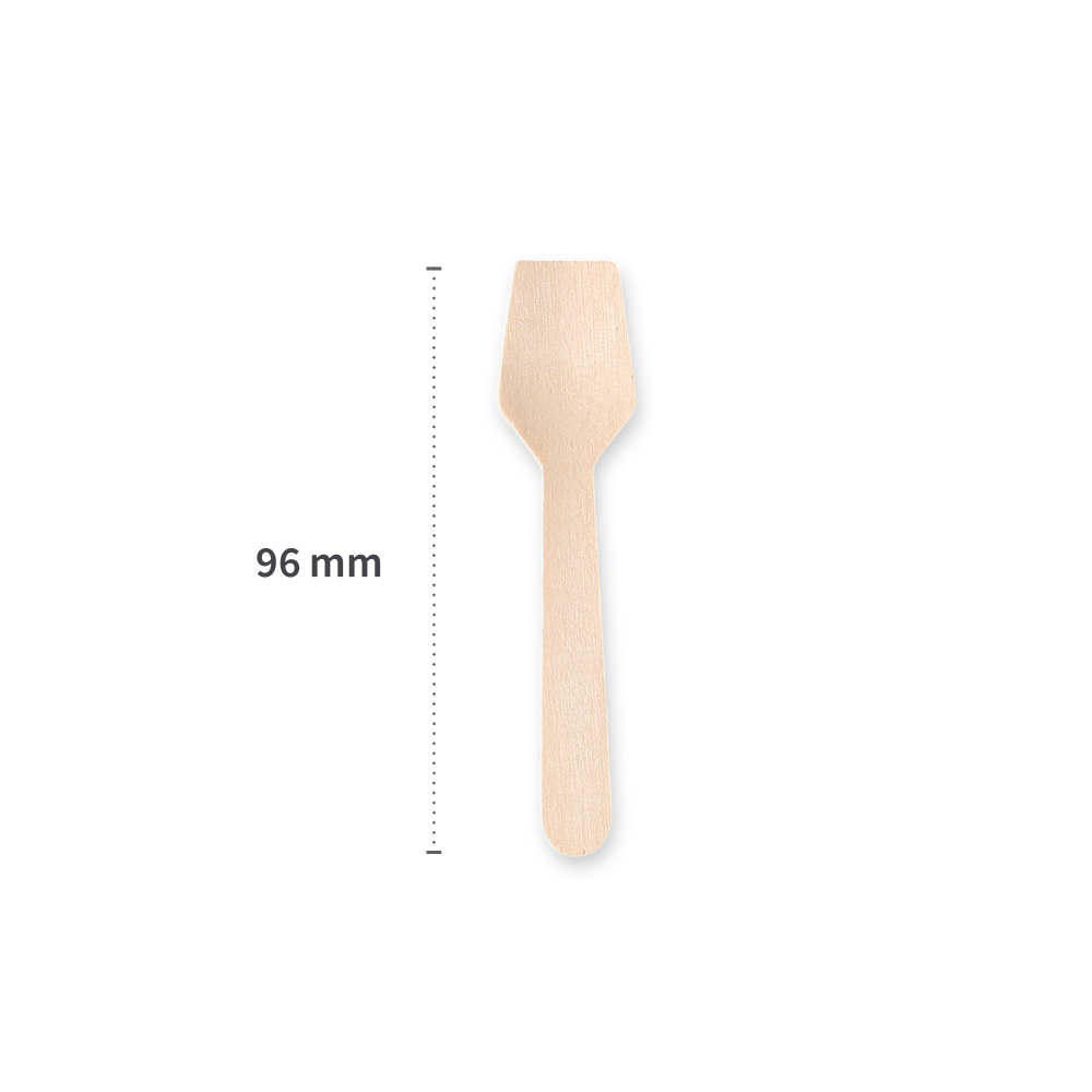 Organic ice cram spoons made of wood FSC® 100%, wax coated, length