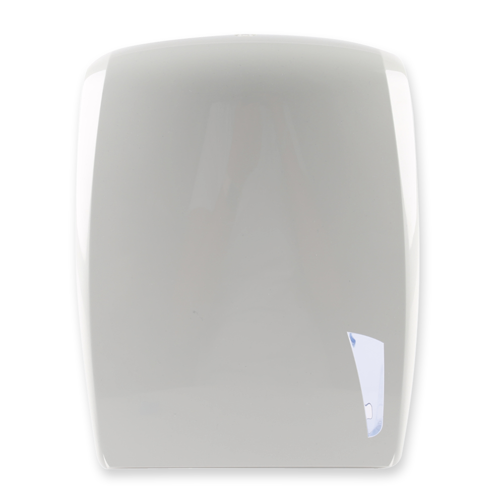 Papierhandtuchspender Kompakt, Interfold aus Kunststoff in der Frontansicht