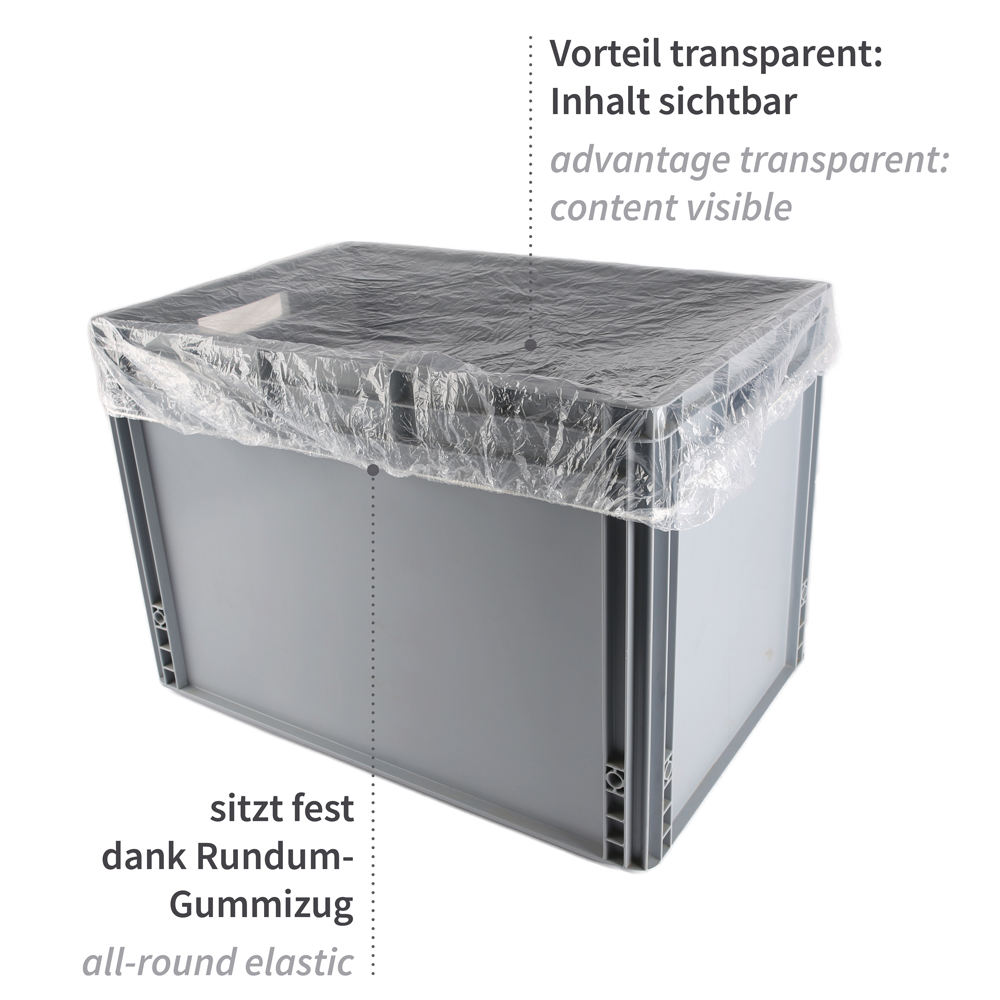Abdeckhaube 20 my | PE, weiß, Vorteile Abdeckhaube 20 my aus PE in weiß mit Vorteilen