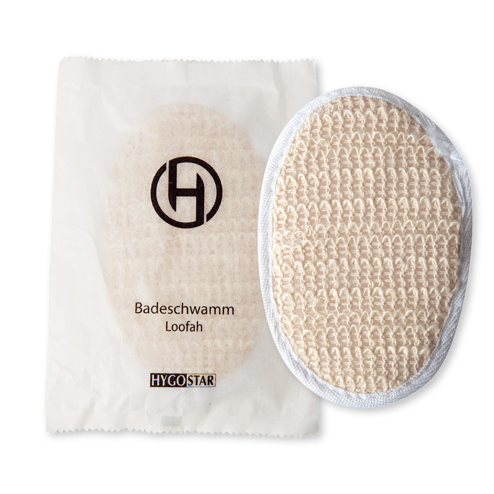 Luffaschwamm | Baumwolle/Hanf, Verpackung Luffaschwamm aus Baumwolle/Hanf mit Verpackung