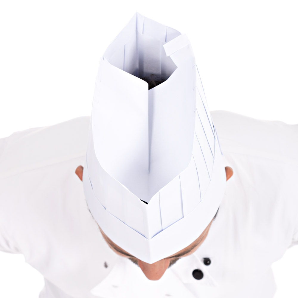 Chef's hats Le Chef made of paper with  20cm in the top view