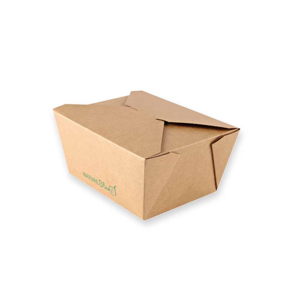 Organic food boxes Menu made of kraft paper/PE with measurements 13x10,5cm