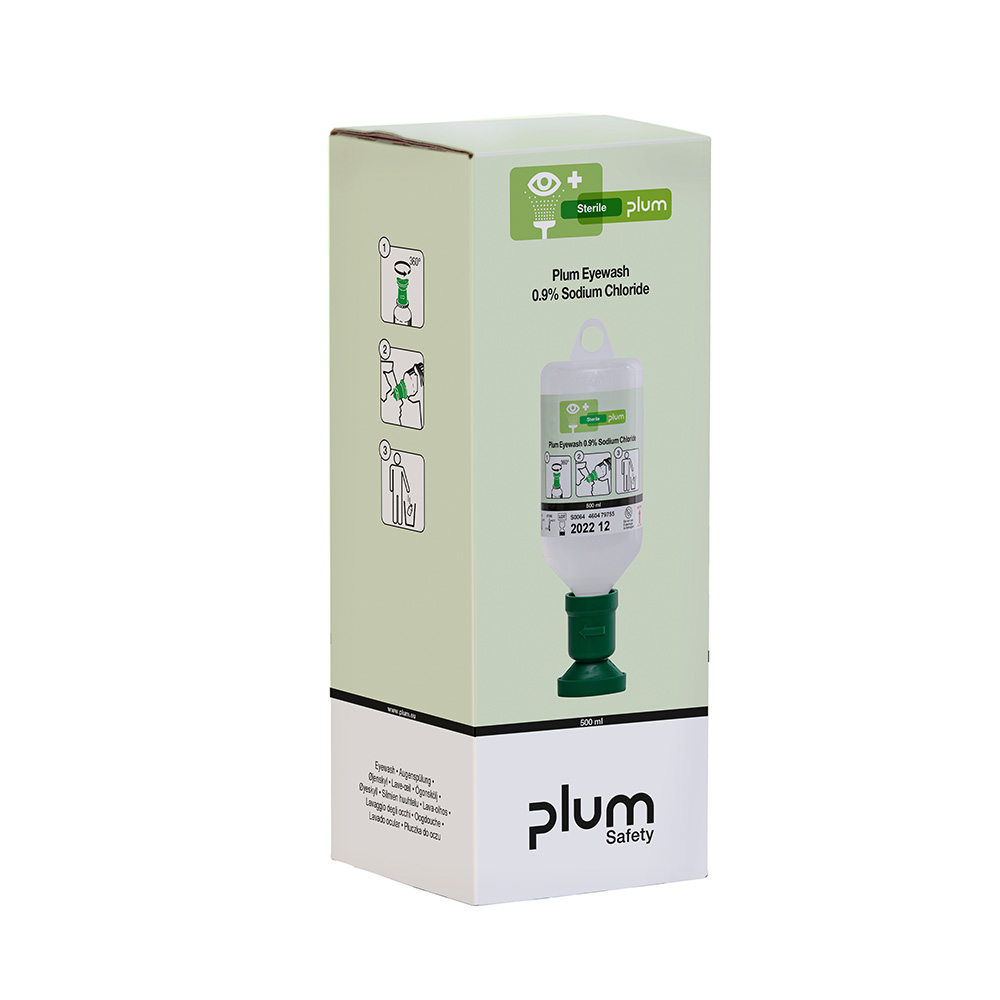 Plum Eyewash 0.9 % Sodium Chloride, in single carton