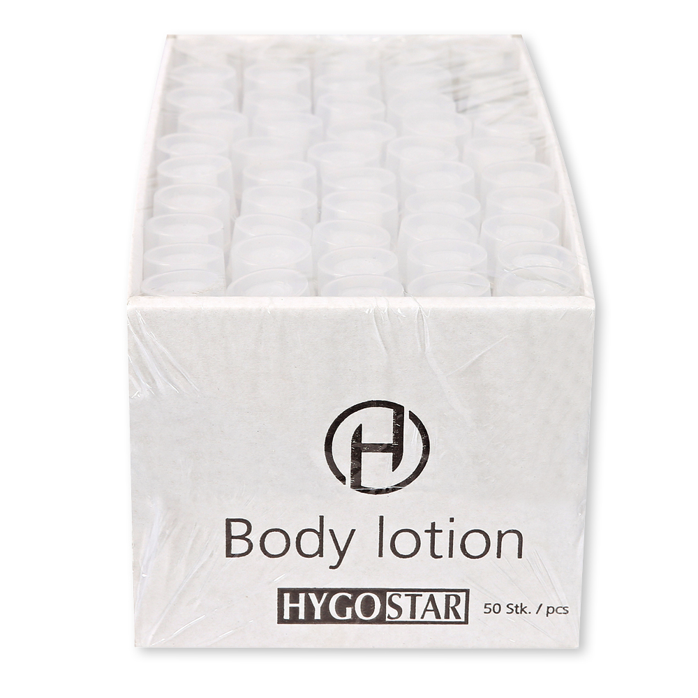 Body lotion tube in the tray