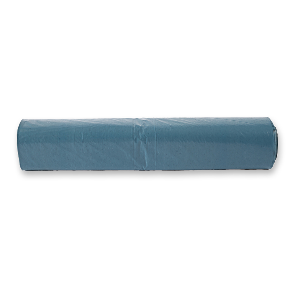 Waste bags Light, 120 l made of LDPE on roll in blue in the front view