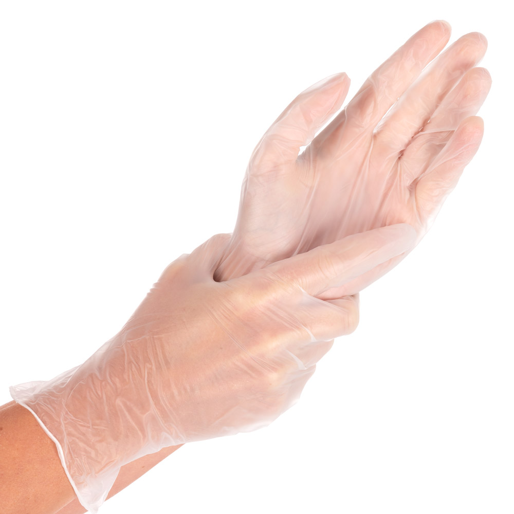 Vinyl gloves Ideal Light powder-free in transparent