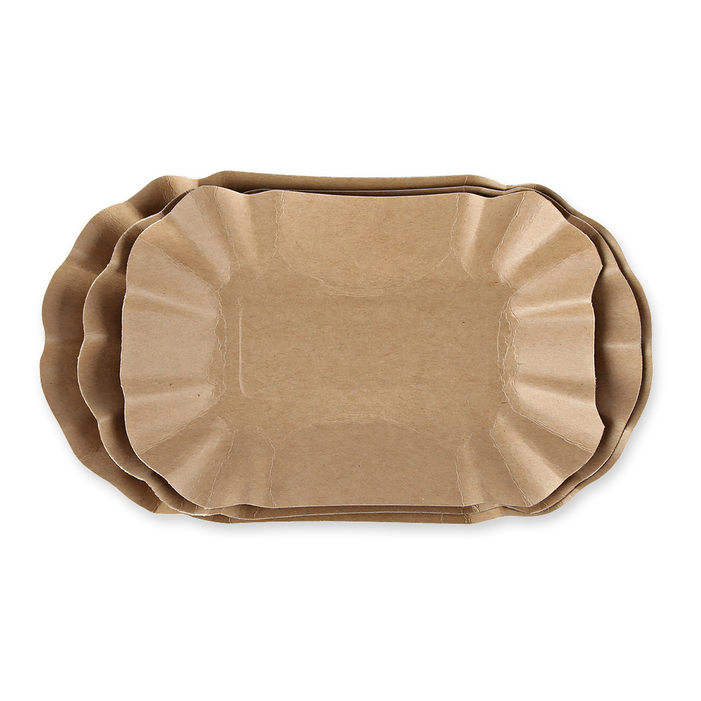 Bio bowl oval made of kraft paper, FSC®-certified, size differences