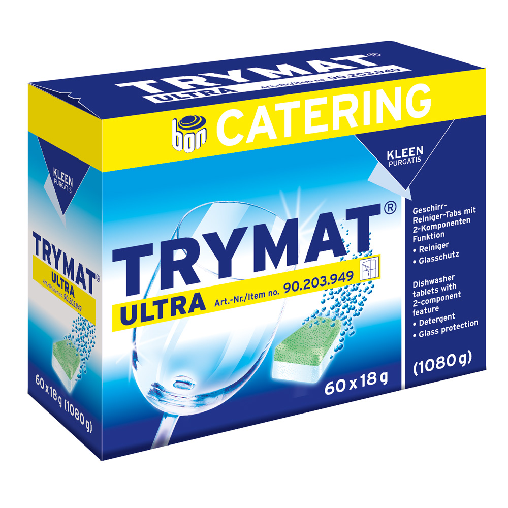 Geschirr-Reiniger-Tabs "Trymat Ultra", die Verpackung 
