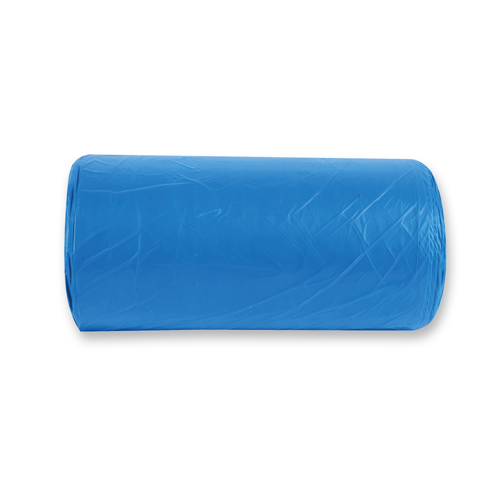 Waste bags Premium, 120 l made of HDPE on roll in blue in the front view