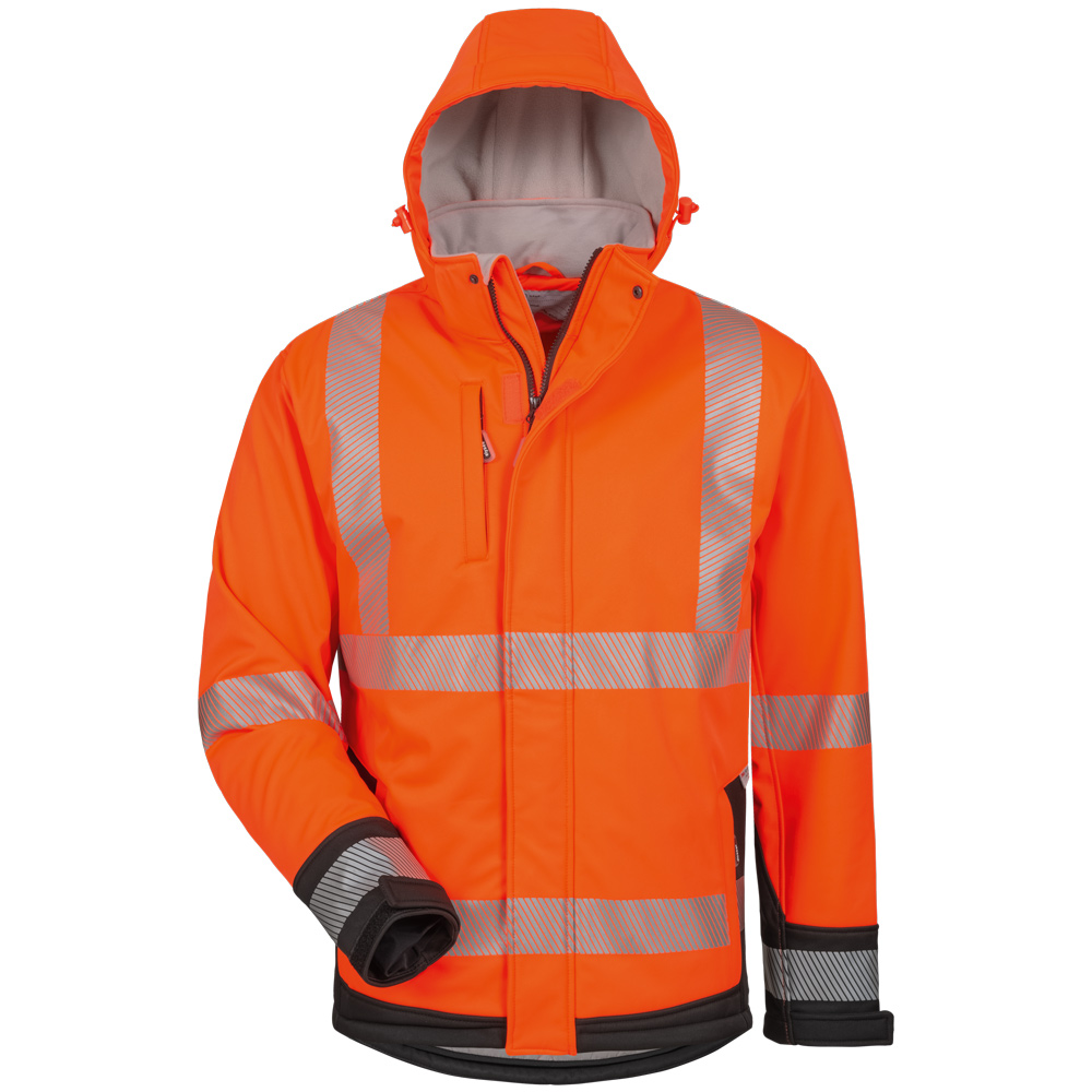 Elysee® Lukas 23436 wadded high vis softshell jackets from the frontside