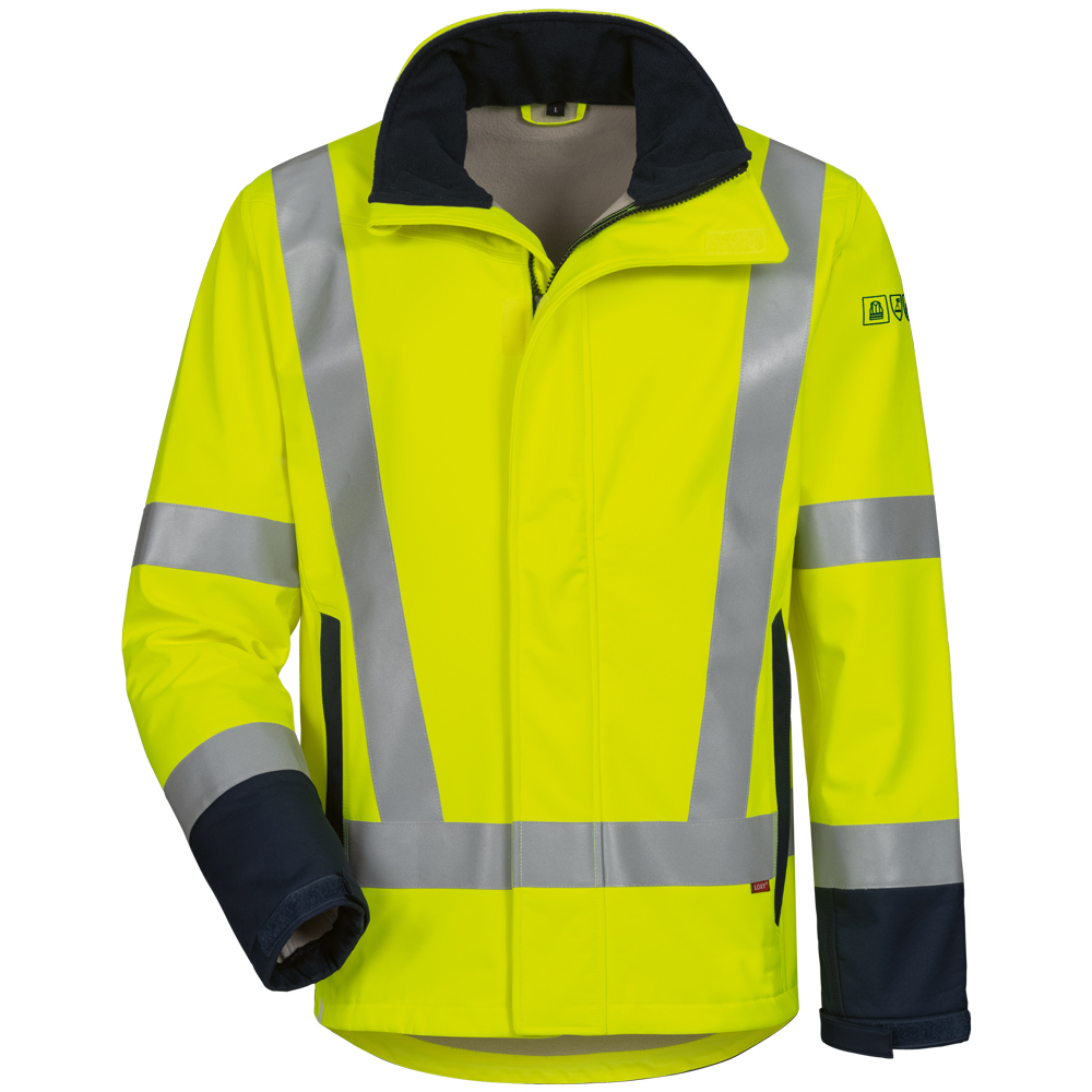 Elysee® Kaapo 23404 multinorm high vis softshell jackets from the frontside
