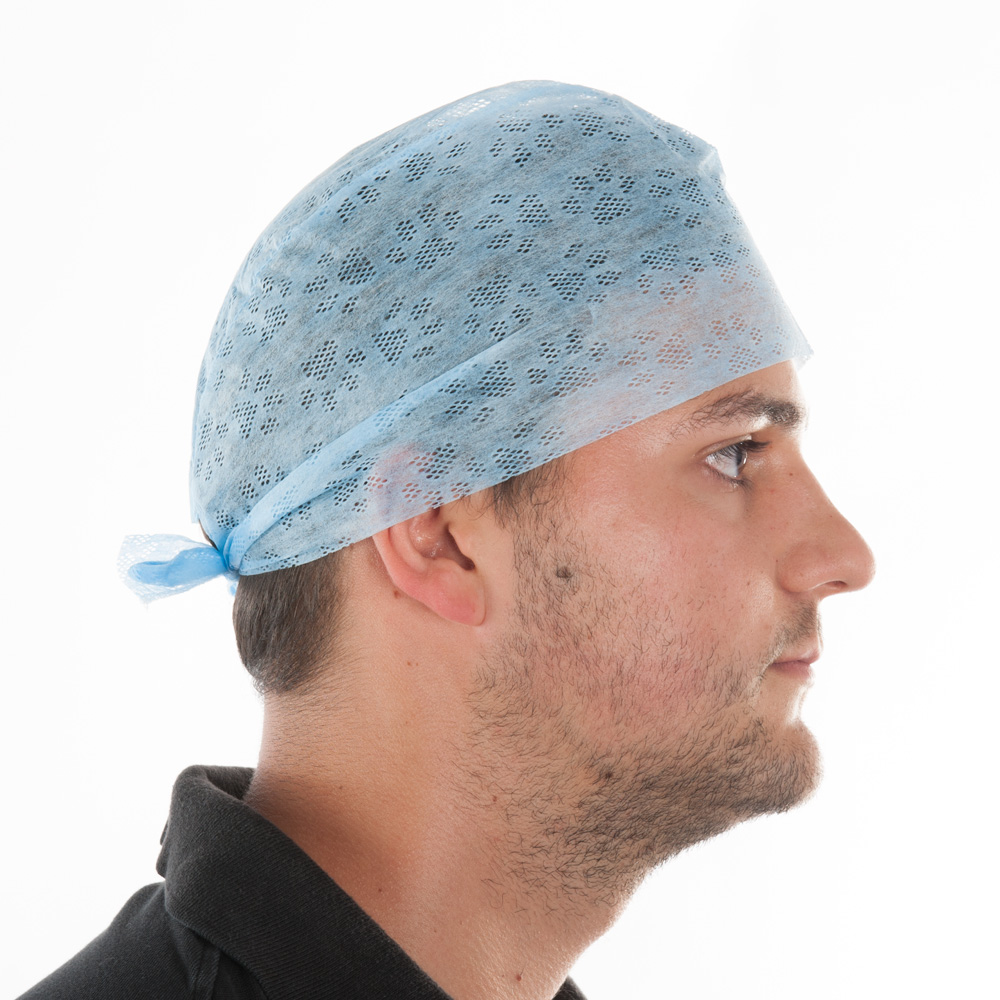 Bandanas Toro made of viscose keyback in blue in the side view