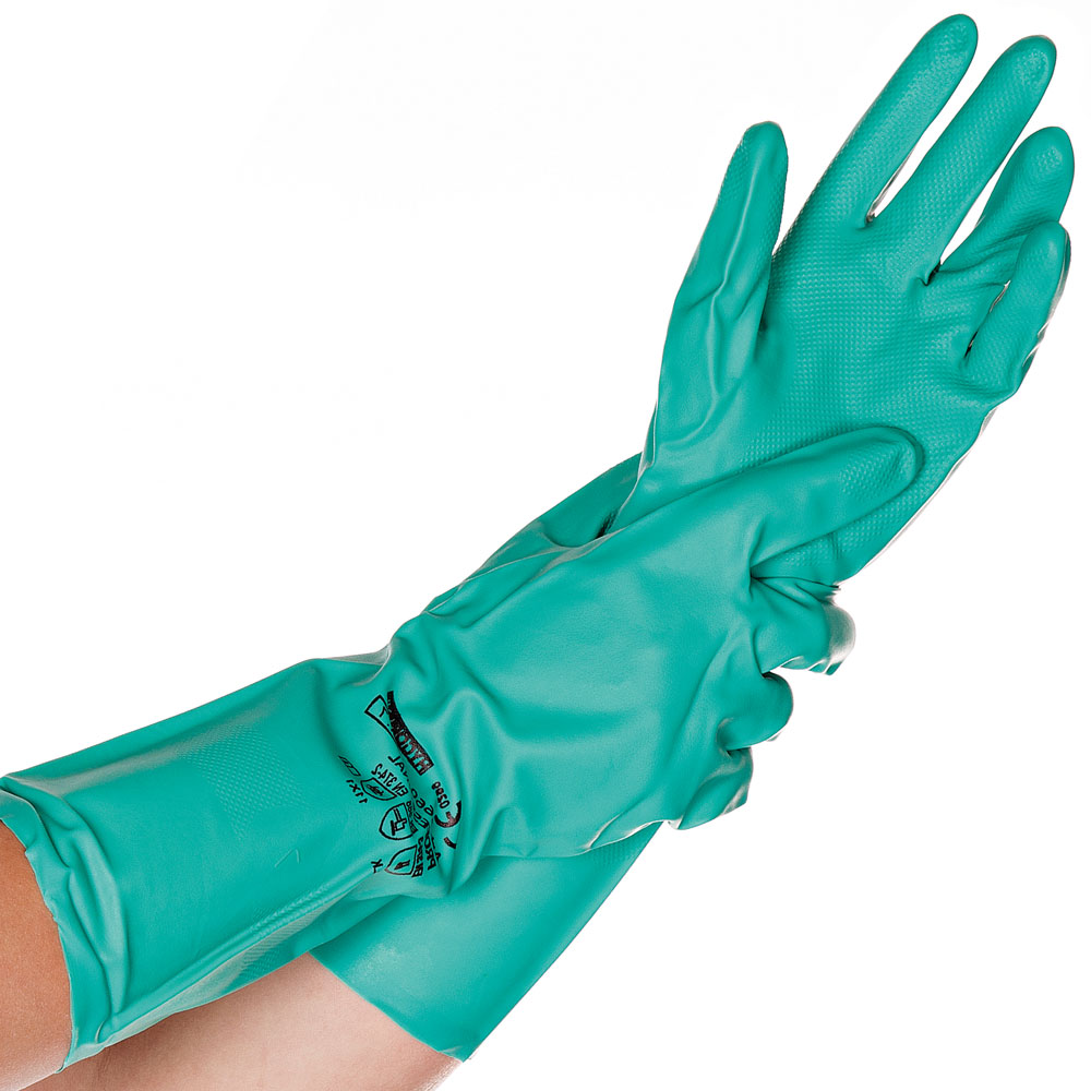 Labor-Reinigungsset mit Chemikalienschutzhandschuhen