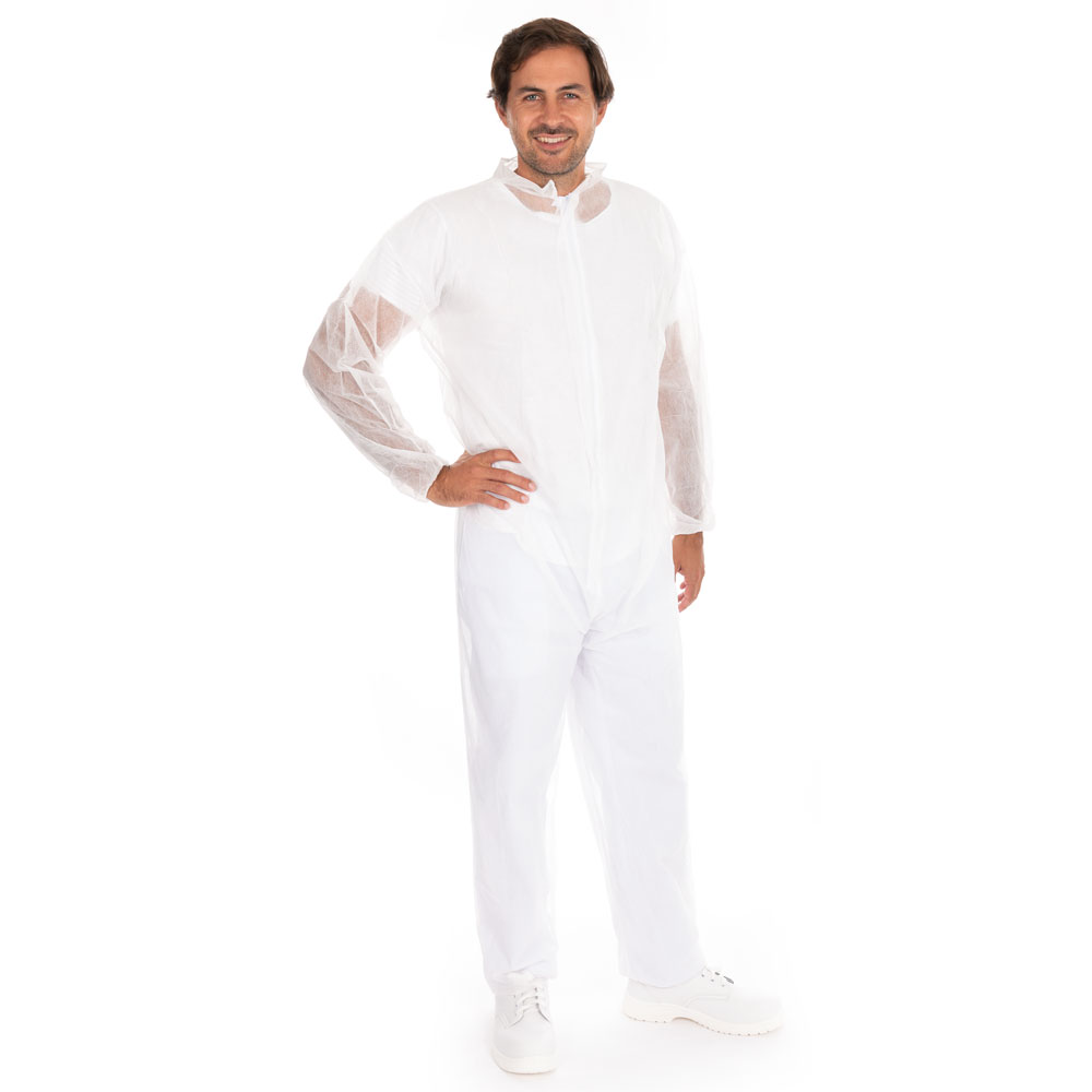 Coveralls Eco made of PP in white in the front view
