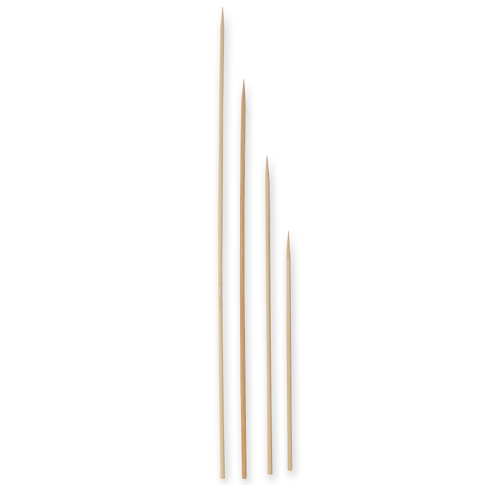 Schaschlikspieße aus Bambus in verschiedenen Längen