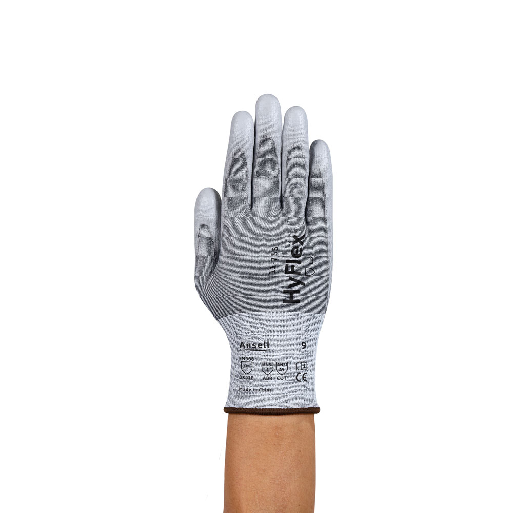 Ansell HyFlex® 11-755, cut protection gloves in the front view