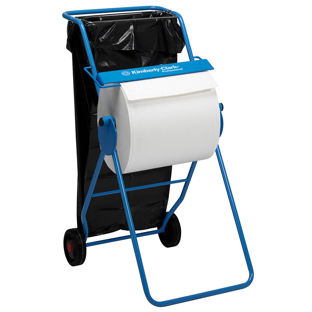 Kimberly-Clark Professional™ mobile stand wiper dispemser in the oblique view