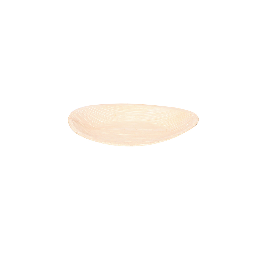 Teller oval aus Palmblatt mit 170x120x18mm