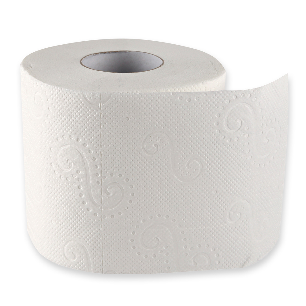 Toilettenpapier, Kleinrolle, 2-lagig aus Zellulose, Rolle