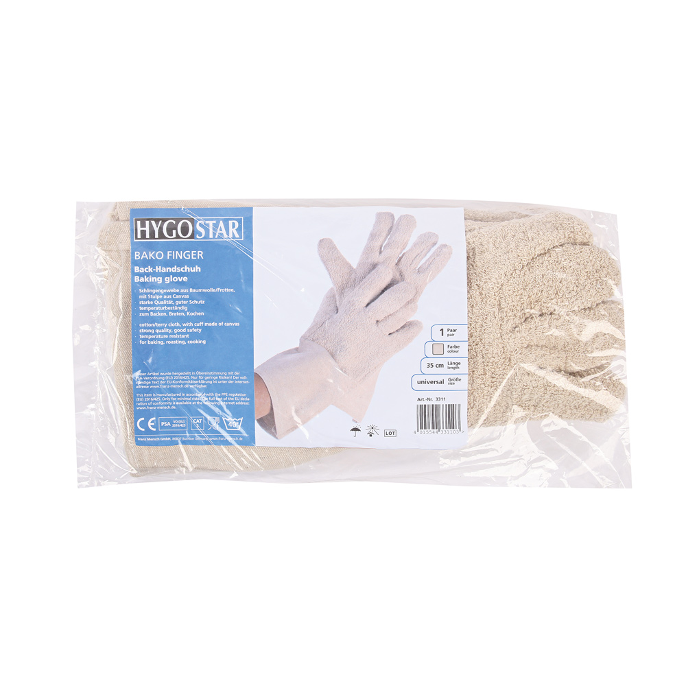 Oven gloves Bako Finger made of cotton in nature in the package