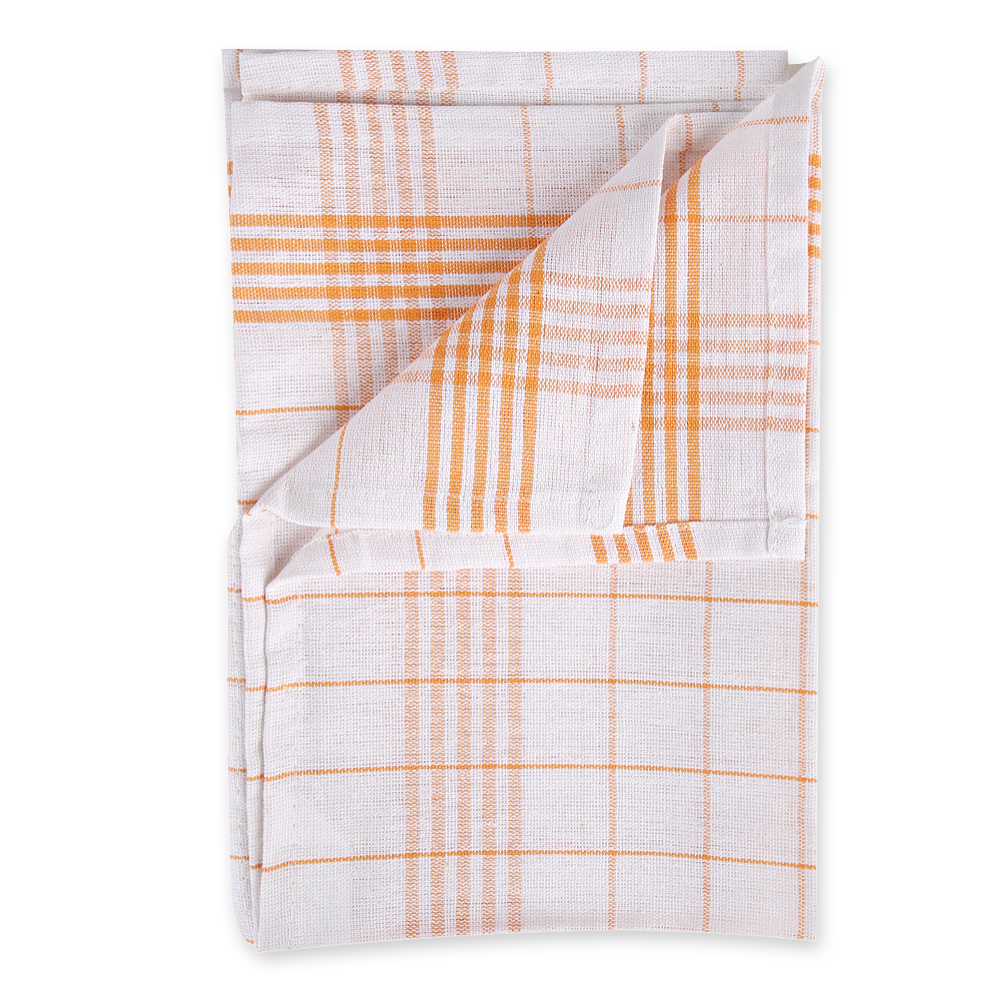 Dish towels half-linen made of cotton and linen, yellow