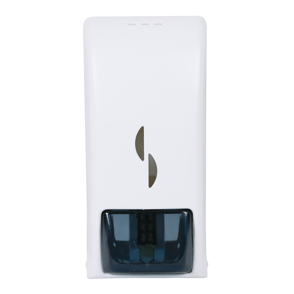Soap dispenser Simply Eco made of plastic for can filling with 750ml in the front view