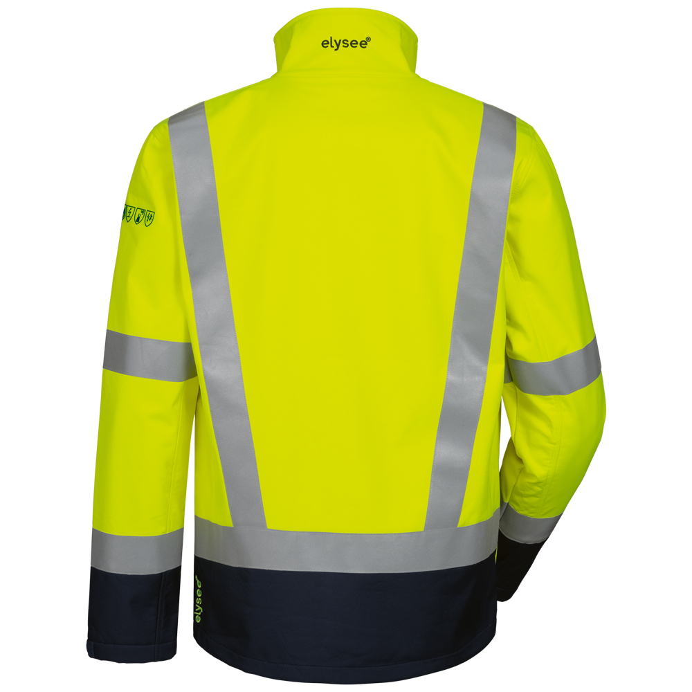 Elysee® Kaapo 23404 multinorm high vis softshell jackets from the backside
