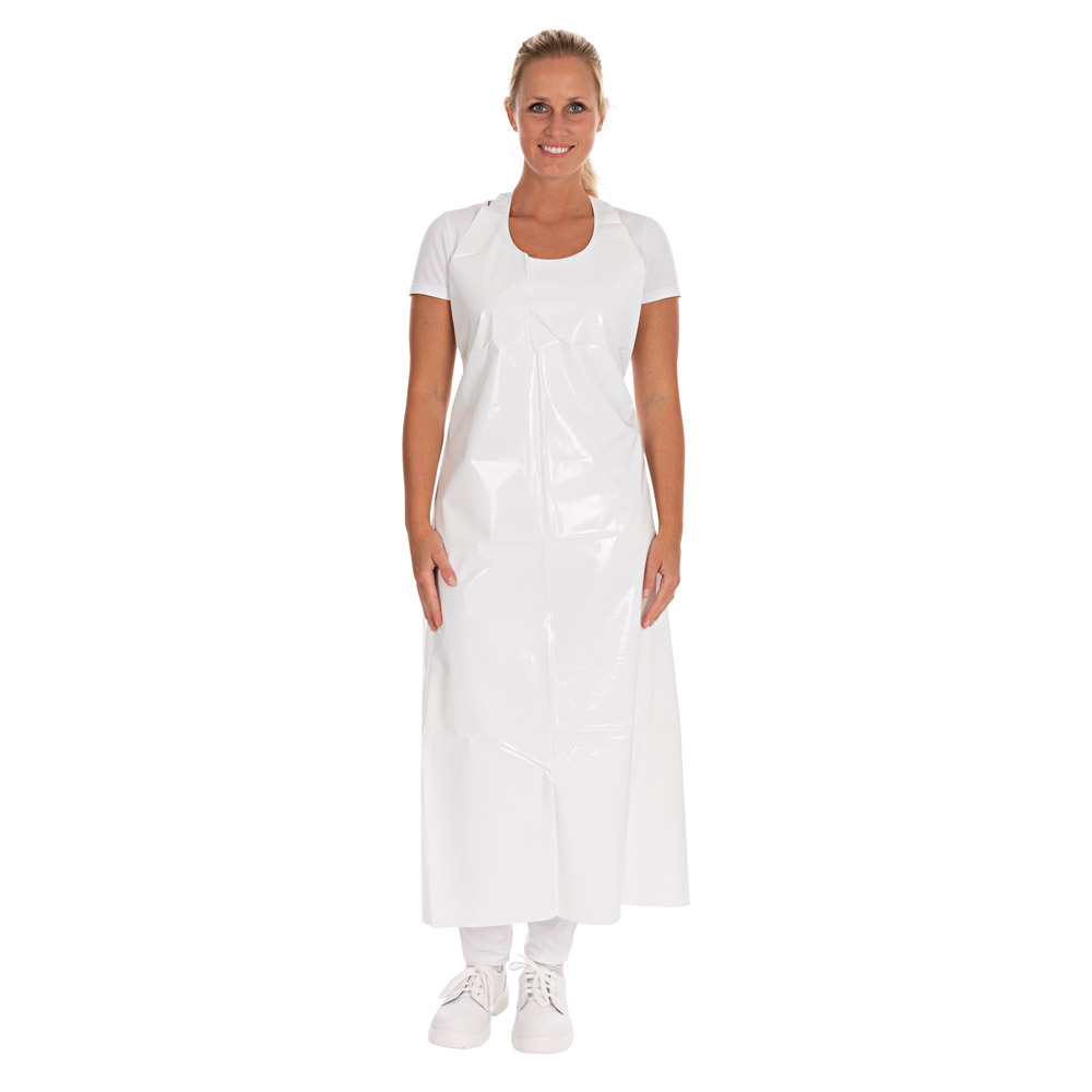 Apron 150my, TPU in the front view, white, 90cm x 115cm