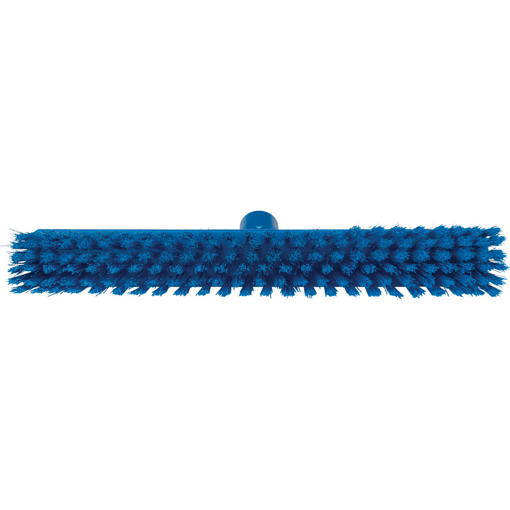 Vikan broom, 410 mm, soft/hard, blue, below Vikan broom, 410 mm, soft/hard, blue from below