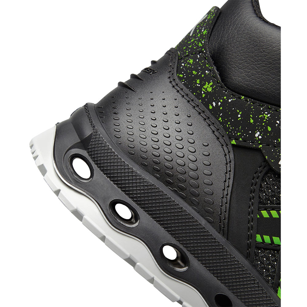 Exena Saturn 34590, safety lace-up boot S3 ESD SRC in the heel view