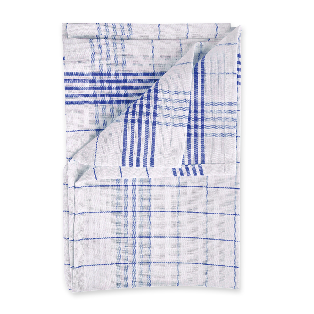 Dish towels half-linen made of cotton and linen, blue