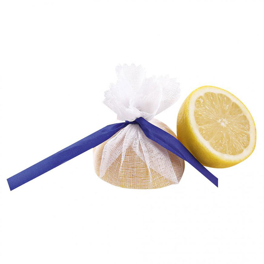 Zitronenserviertücher Lemon Wrap | Baumwolle, weiß, Portraitbild Zitronenserviertücher Lemon Wrap aus Baumwolle in weiß als Portraitbild mit Zitrone