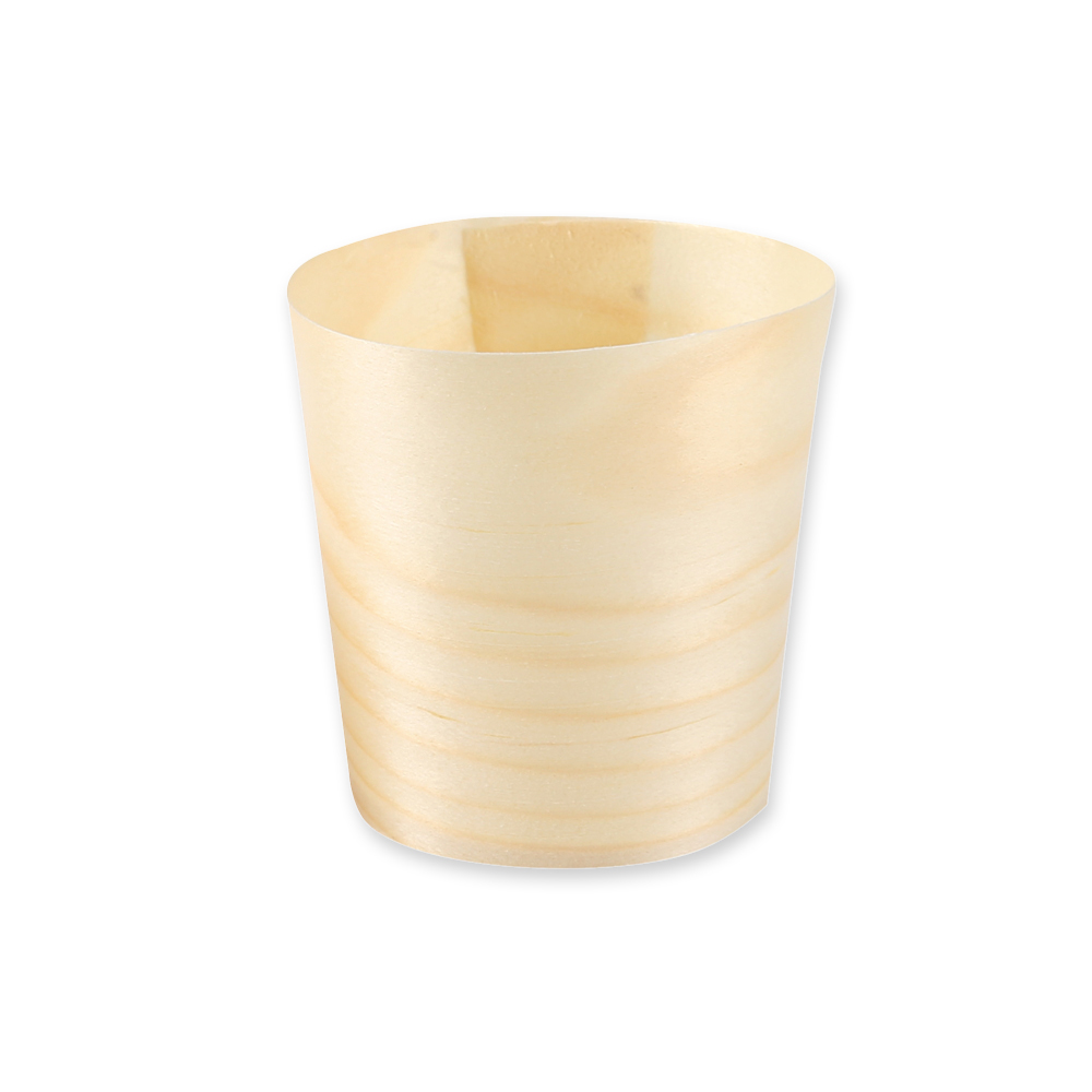 Biodegradable wooden bowl round made of Pine wood, 388313