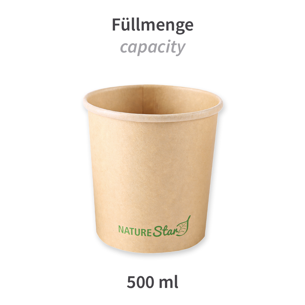 Organic soup cups Minestrone made of kraft paper, capacity 500ml