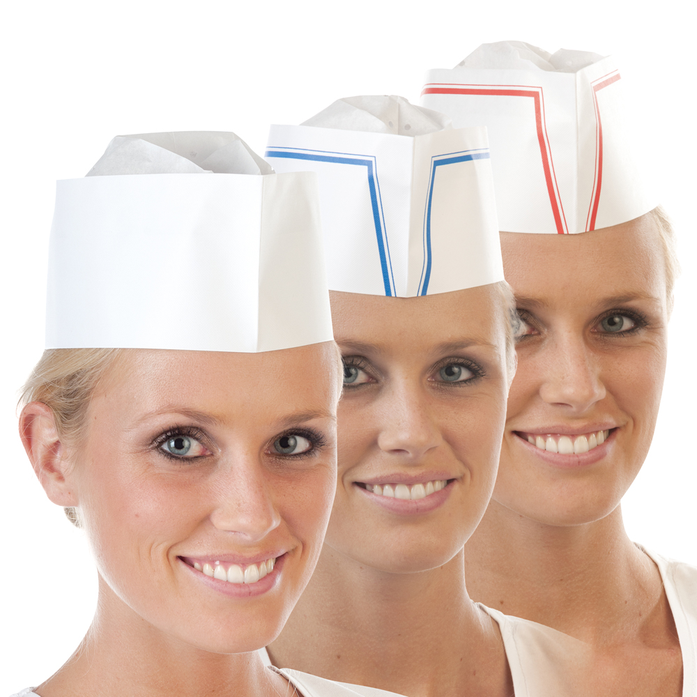 Forage hats Service made of paper with all colours