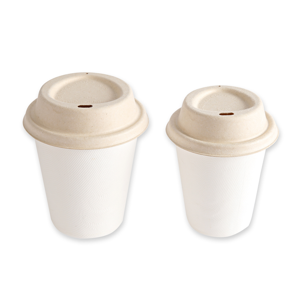 Organic lids made of bagasse, with cup nature