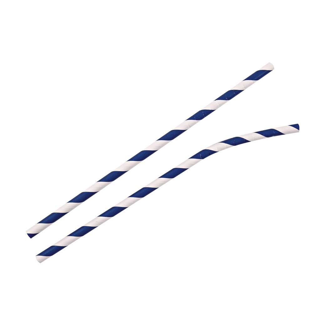 Organic paper straws Flex, striped | FSC®-mix