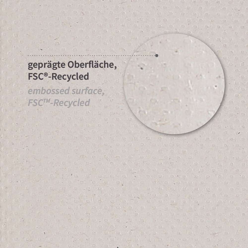 Papierhandtücher, 2-lagig, weiß aus Recyclingpapier, V/ZZ-Falzung, FSC®-Recycled mit Oberfläche