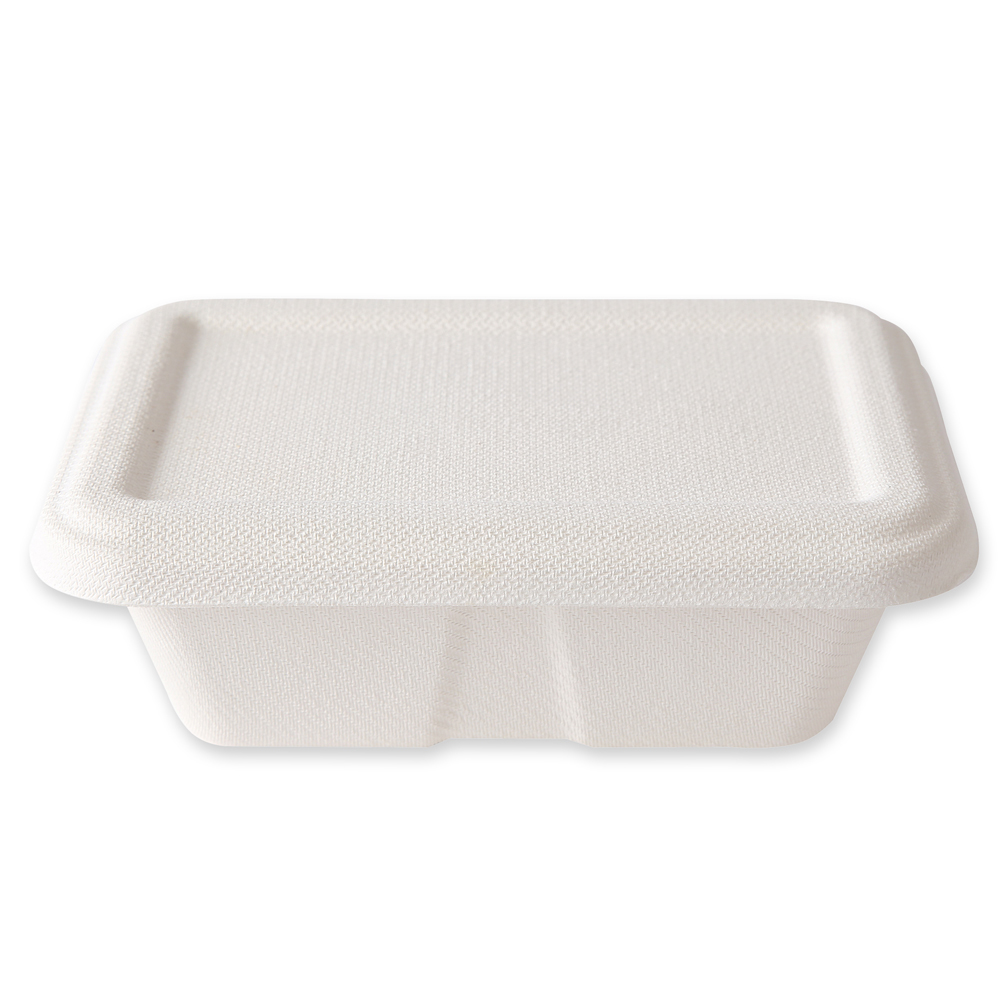 Organic lid for trays made of bagasse, with tray