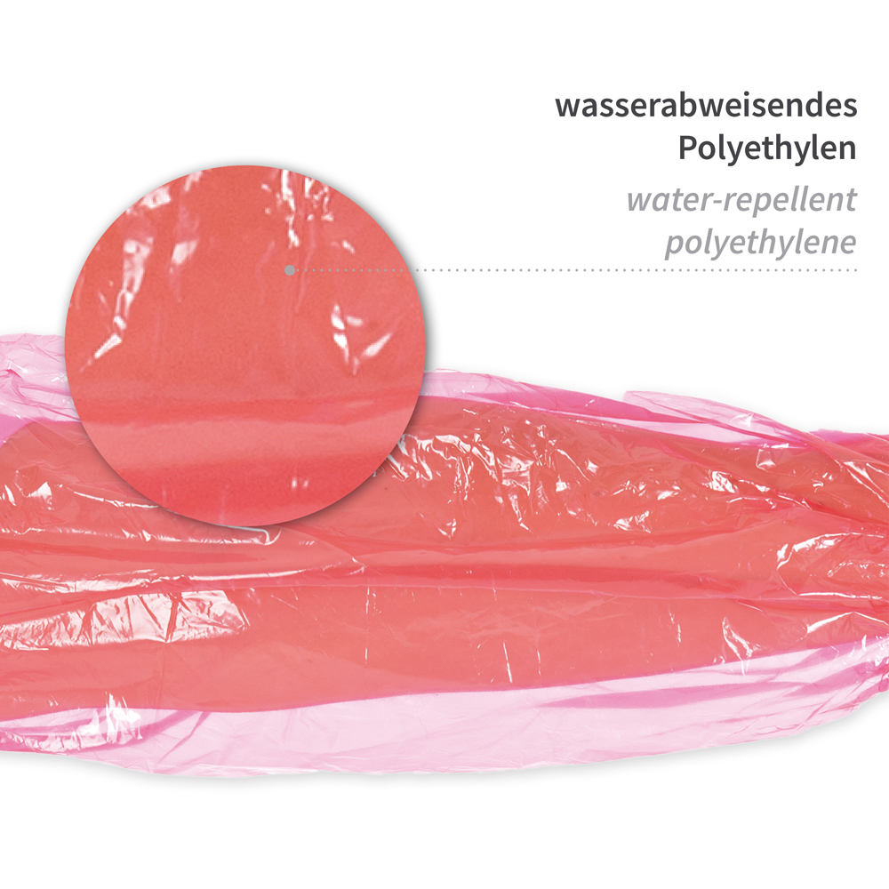 Ärmelschoner Light aus PE wasserabweisendem Polyethylen in der Farbe rot