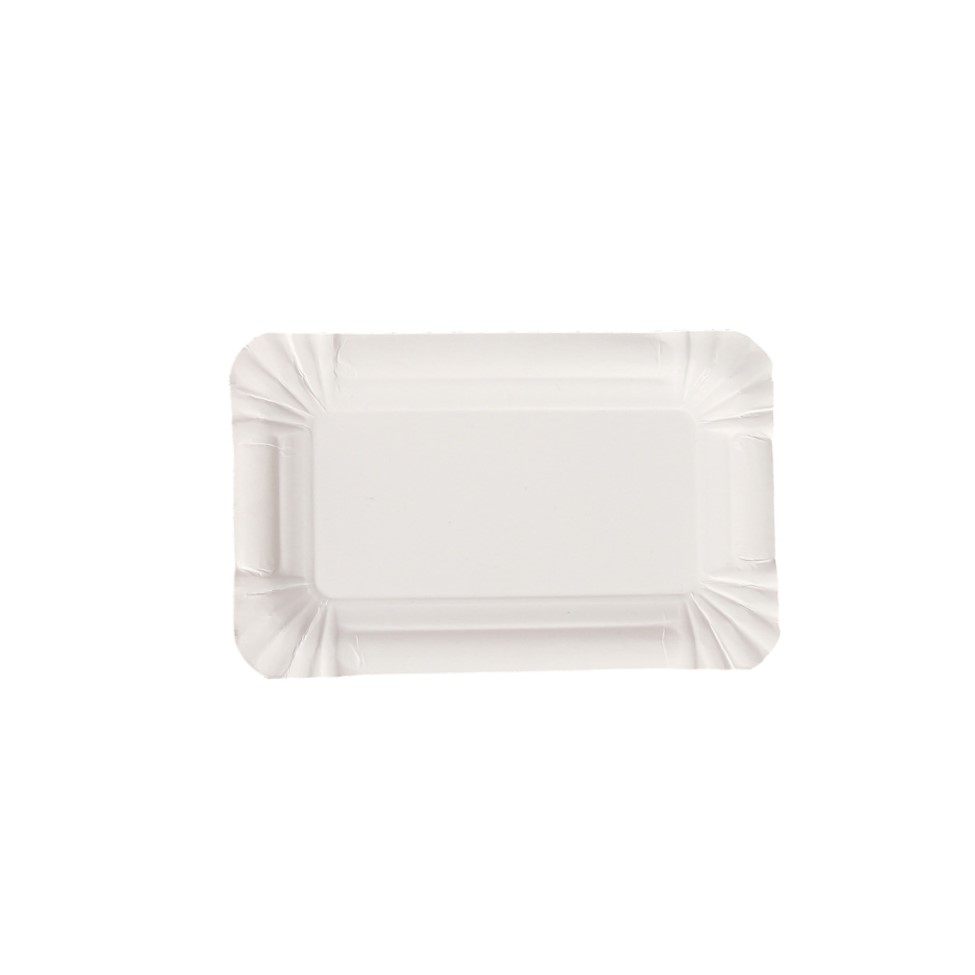 Paper plate rectangular made of paper with 16cm width