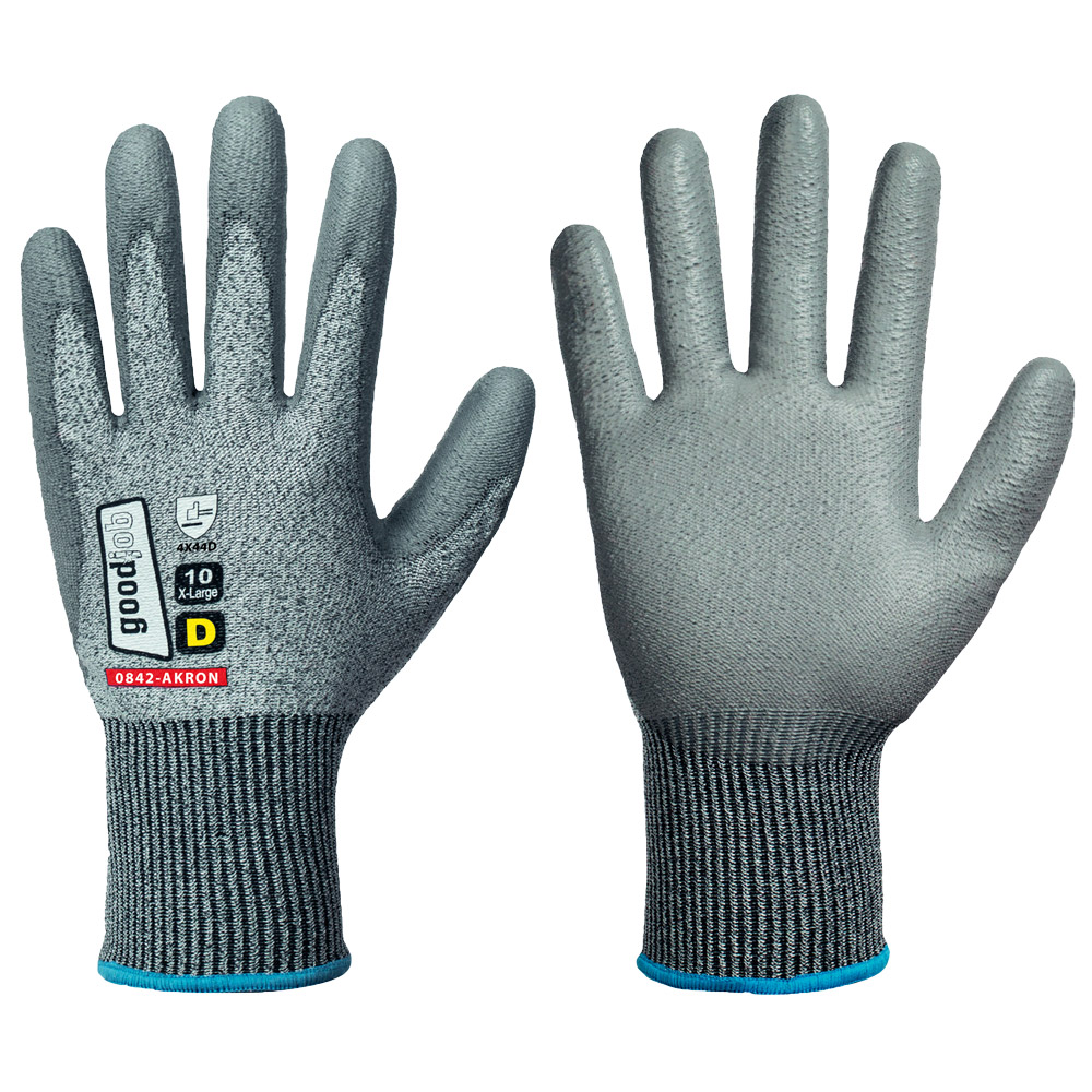 Goodjobs® Akron 0842, cut protection gloves, front and back view