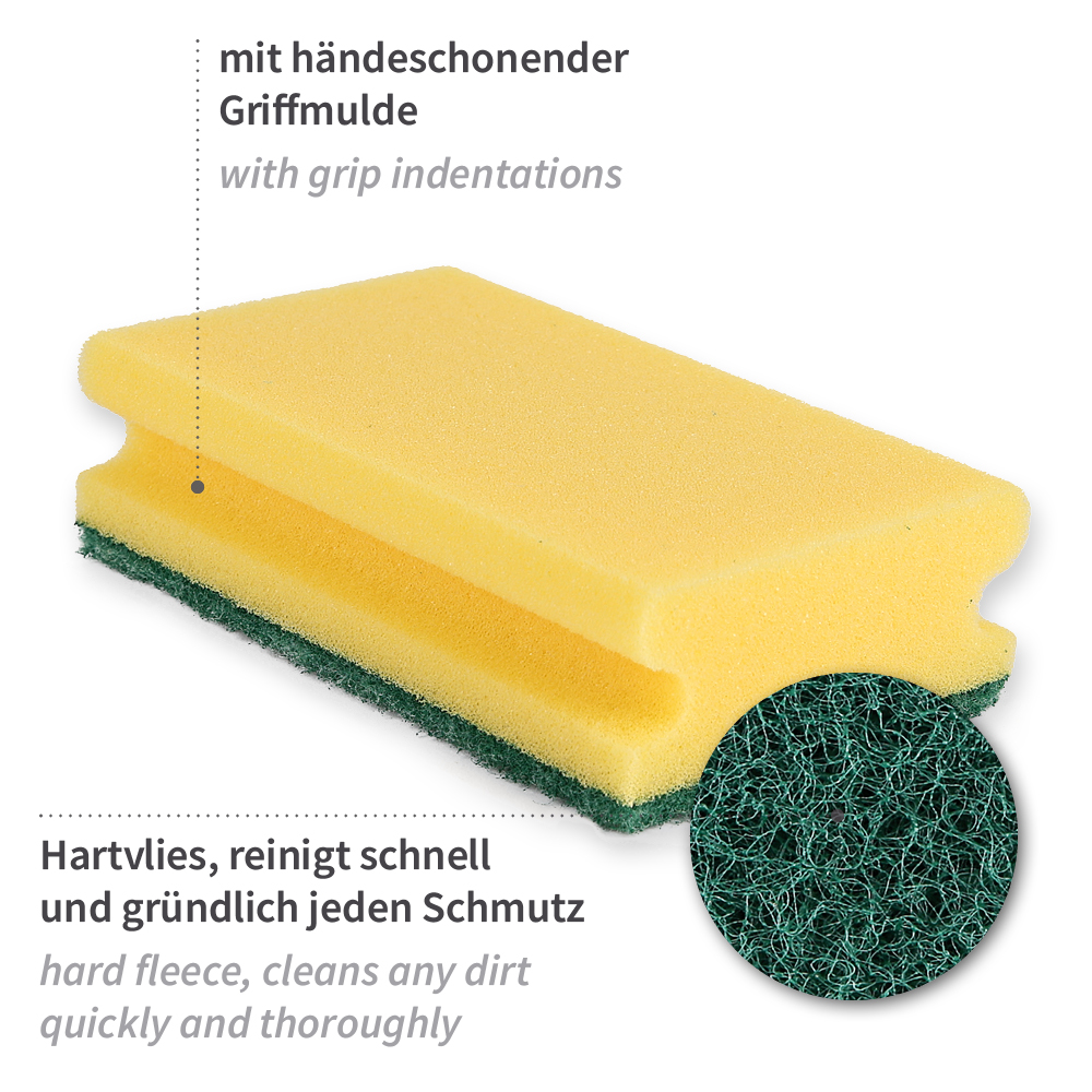 Pad sponges Classic made of foam/hard fleece with material