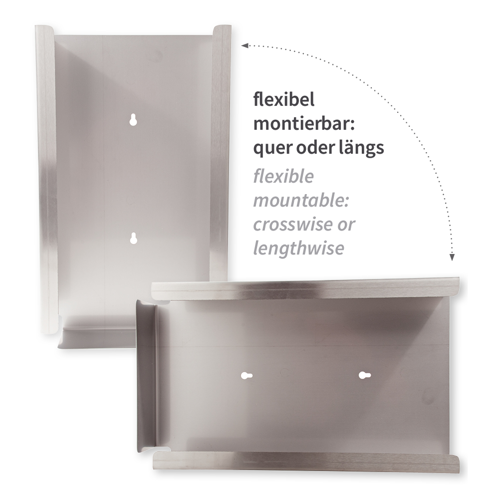 Handschuhspender Triple | Edelstahl, montierbar Handschuhspender Triple aus Edelstahl flexibel montierbar