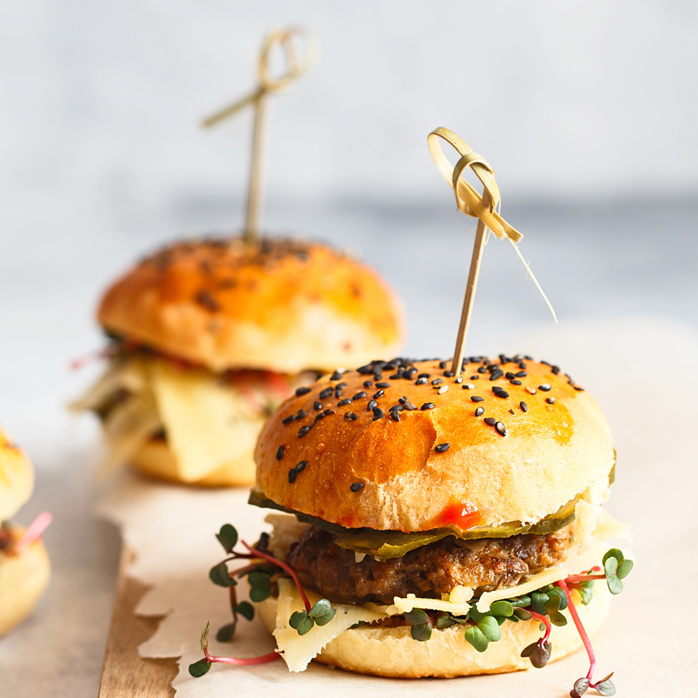 Bio Fingerfood-Spieße Loop | Bambus, natur, Burger Bio Fingerfood-Spieße Loop aus Bambus naturfarben für Burger
