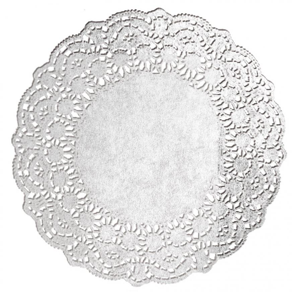Doilies round silver