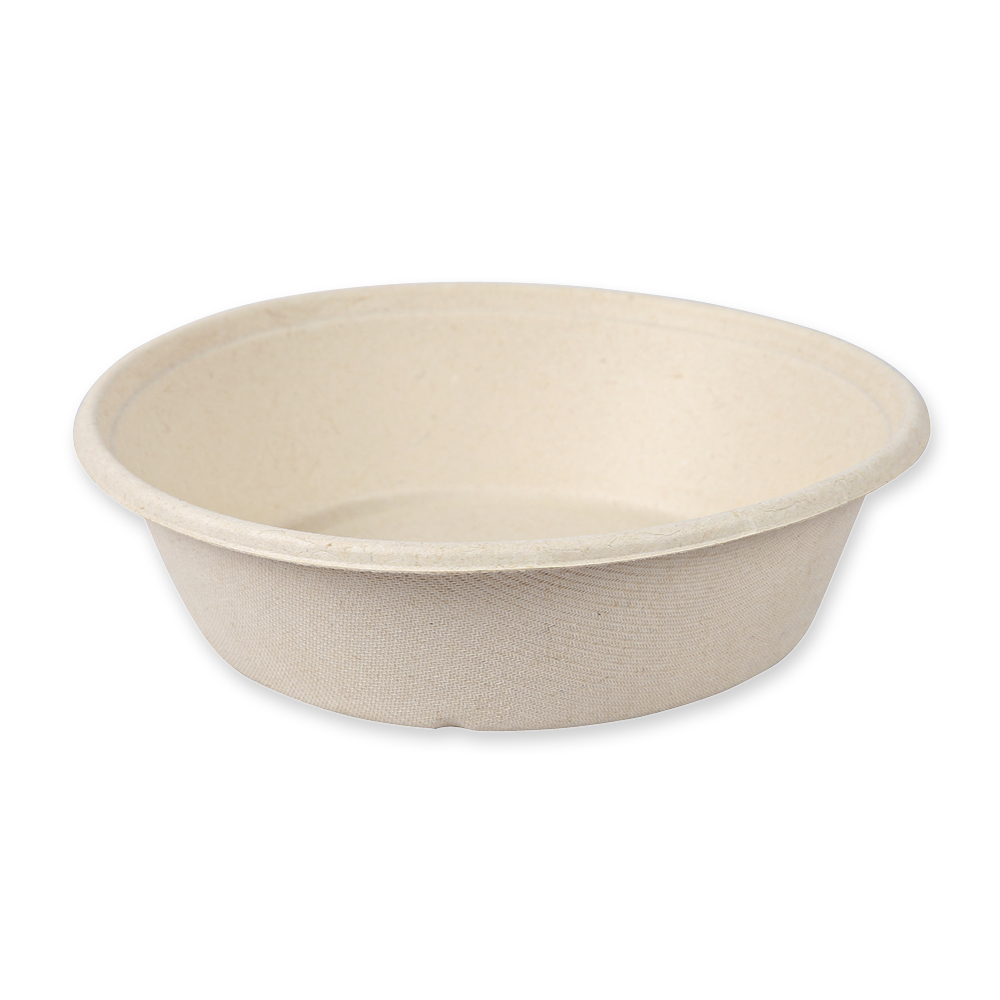 Organic bowls Rondo, round made of bagasse with 900ml filling capacity in nature