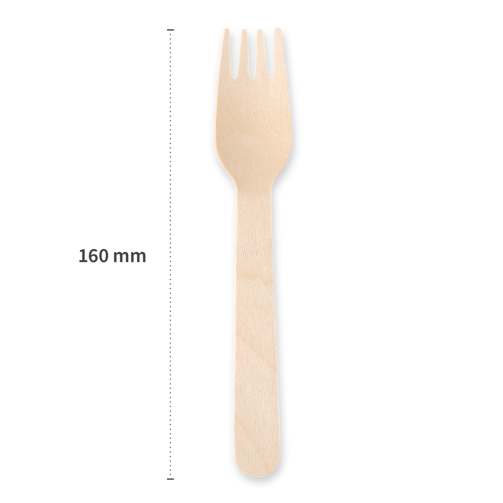 Organic forks made of wood FSC® 100%, wax coated, length
