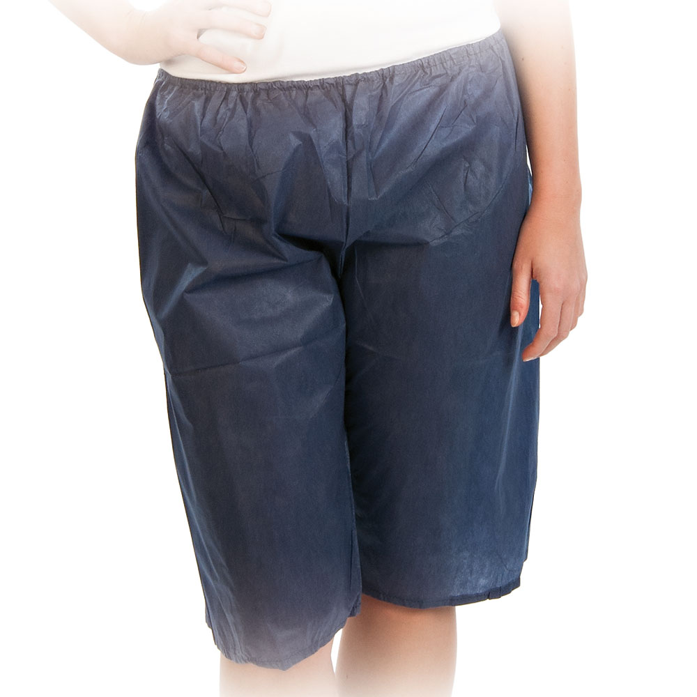 Disposable shorts Unisex made of SMS in dark blue