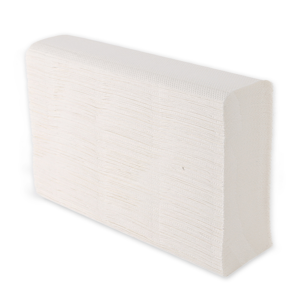 Paper hand towels Compact, 2-ply made of cellulose in the oblique view